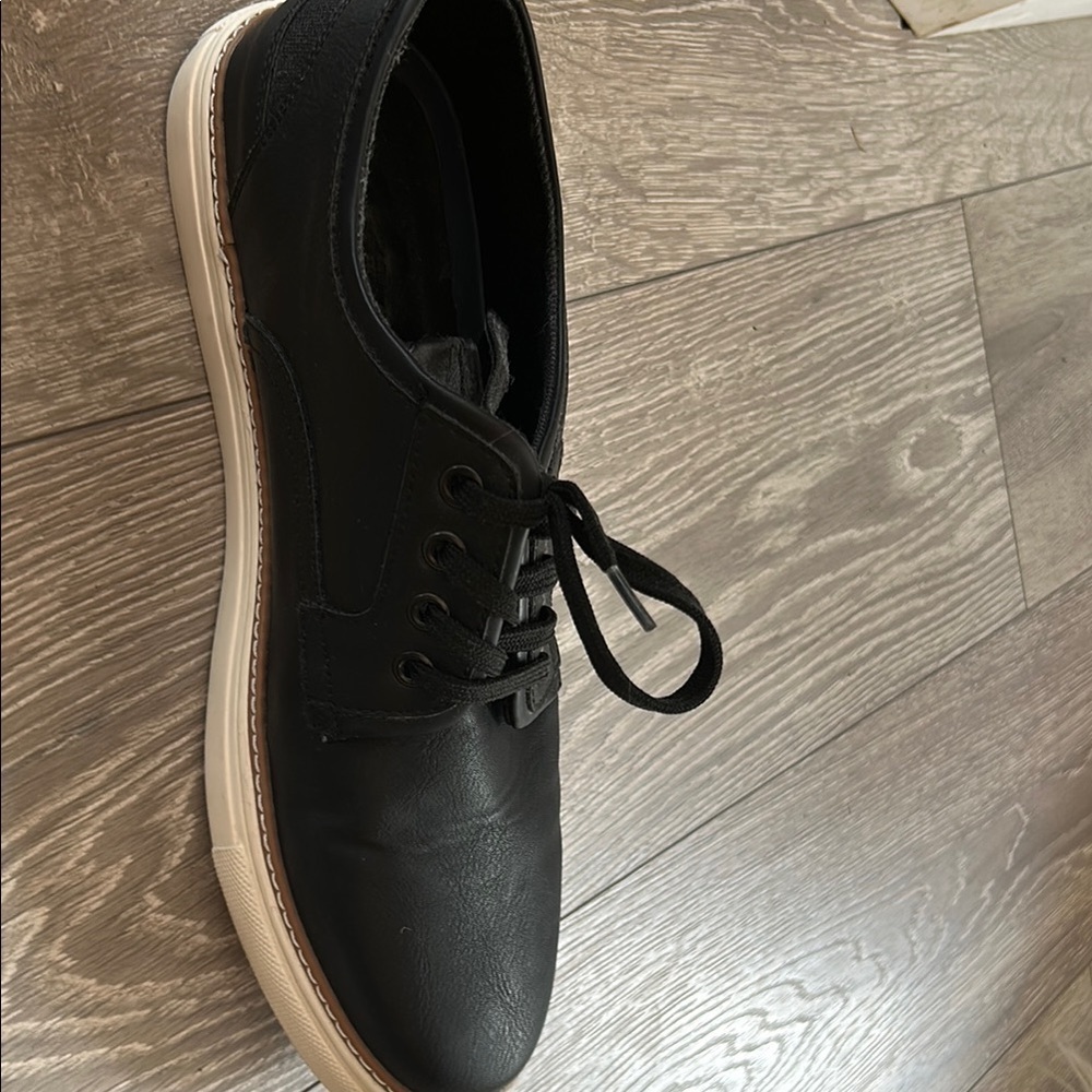 Men's Black Leather Shoes - Picture 4 of 8